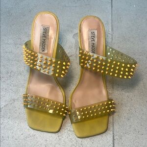 Steve Madden Yellow Studded Women's Sandals